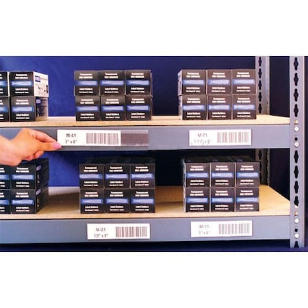 Aigner Index Self Adhesive Label Holders, 6W X .75H, 12PK L-31